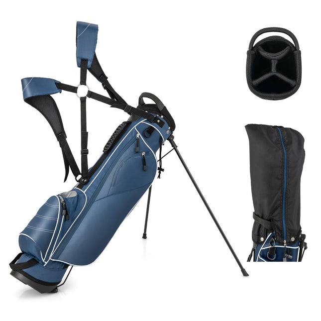 Goplus Golf Stand Bag, Lightweight Golf Club Bag with 4 Way Top Dividers
