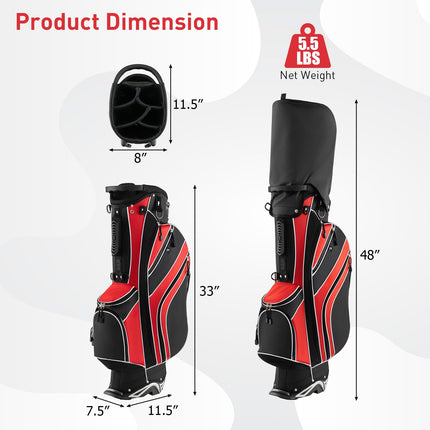 Goplus Golf Stand Bag, Lightweight Golf Club Bag