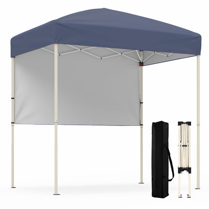 Goplus 6 x 4 FT Pop Up Canopy UPF50+ Easy Setup Tent w/ 1 Half Sidewall
