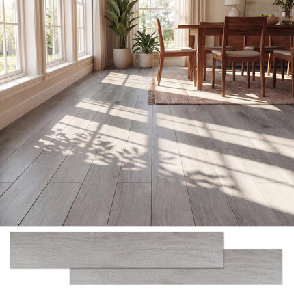 Goplus Floor Tile Vinyl Flooring 24-Pack 36 Sq.Ft Wood Grain Floor Tiles