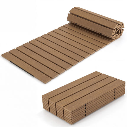 Goplus 8 FT Garden Pathway | Outdoor Roll Out Straight Walkway Patio Path
