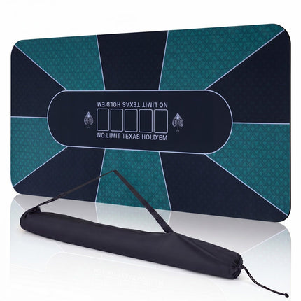 Goplus 70"x35" Poker Mat | 10 Players Texas Hold'em Poker Table Top