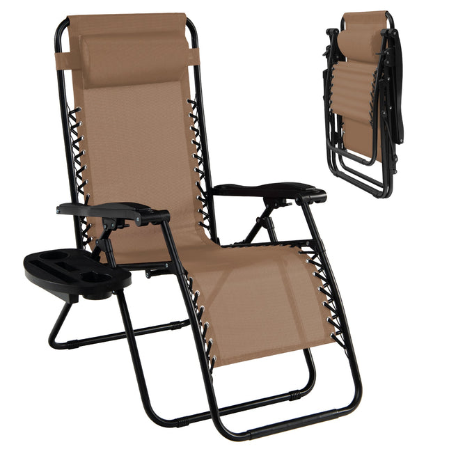 Goplus Folding Zero Gravity Reclining Lounge Chairs