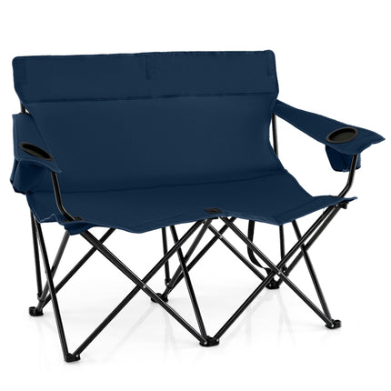 Goplus 2-Person Oversized Double Camping Chair with Armrests & Cup Holders