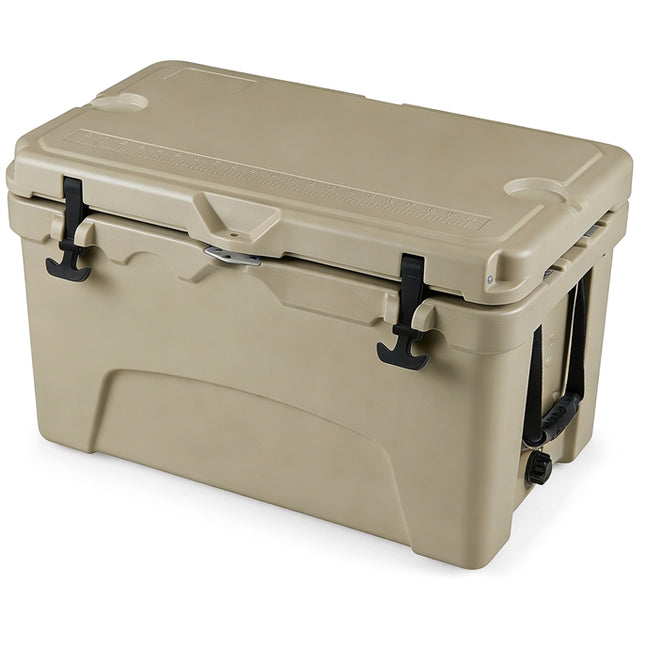 Goplus 45QT Hard Cooler w/Portable Handles Cup Holders & Ruler for Camping & Beach