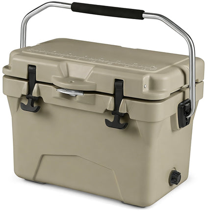 Goplus 20QT Insulated Ice Chest w/Portable Handles & Cup Holders for Drink