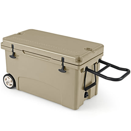 Goplus 75QT Cooler with Wheels | Outdoor Portable Ice Chest for Camping Beach