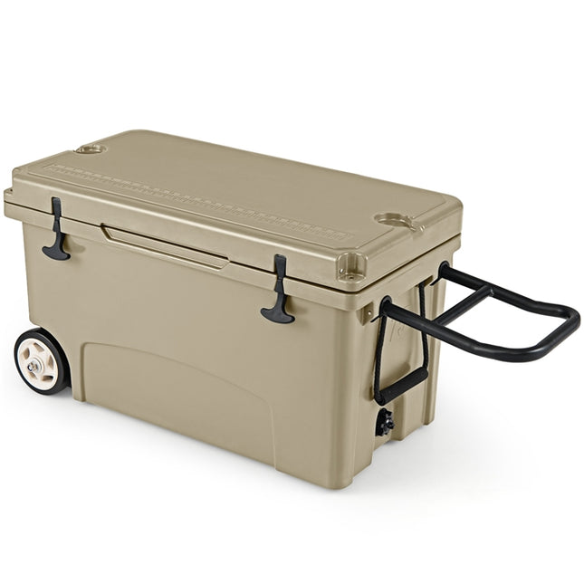 Goplus 75QT Cooler with Wheels | Outdoor Portable Ice Chest for Camping Beach