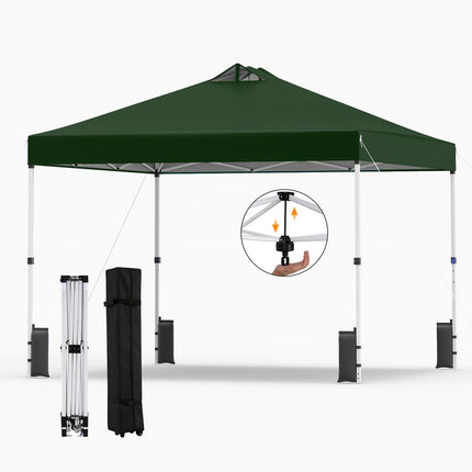 Goplus 10 x 10 FT Pop up Canopy Tent w/ 1 Button Push Sandbags & Roller Bag
