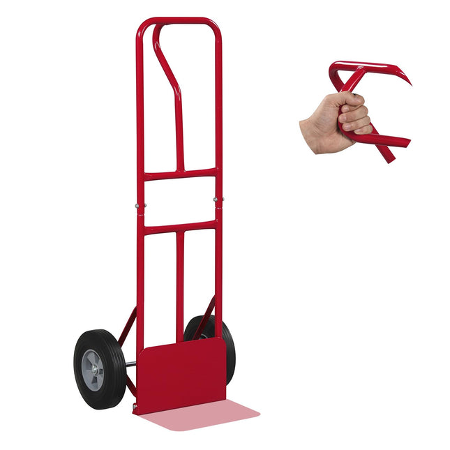 Goplus Metal Hand Truck Heavy-Duty 600 LBS Moving Dolly Cart with 10" Rubber Wheels