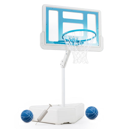 Goplus Pool Basketball Hoop w/Adjustable Height & 39IN Shatterproof Backboard
