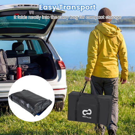 Goplus 12.5 ft Inflatable Tandem Kayak | 1-2 Person Canoe | 507 lbs Capacity | Includes All Accessories & Carry Bag