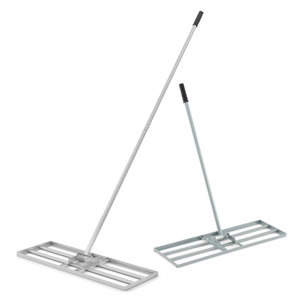 Goplus 30" x 10" Heavy Duty Lawn Leveling Rake w/ Ergonomic Handle for Soil