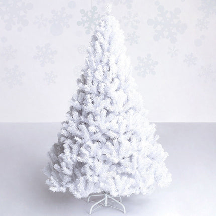 White Christmas Tree with Solid Metal Legs Perfect for Holiday Indoor and Outdoor Decoration