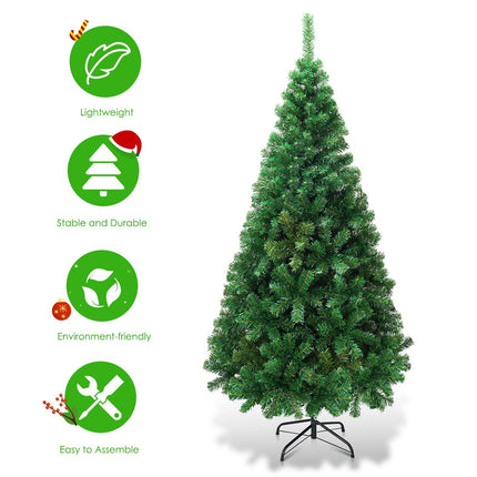 Artificial Christmas Tree with Solid Metal Stand - GoplusUS