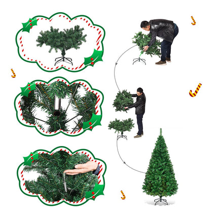Artificial Christmas Tree with Solid Metal Stand - GoplusUS
