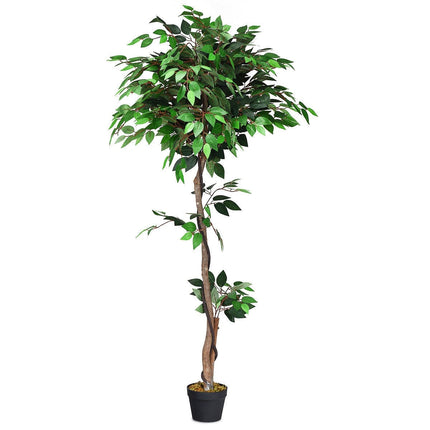 4/5.5/6FT FICUS Silk Leaf Artificial Tree - GoplusUS