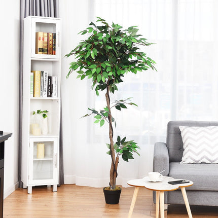 4/5.5/6FT FICUS Silk Leaf Artificial Tree - GoplusUS