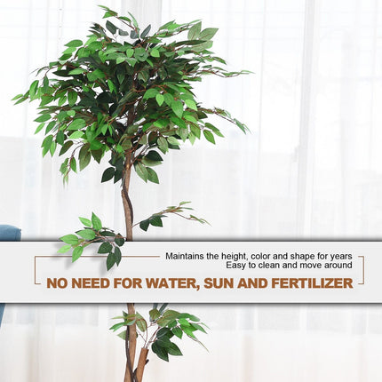 4/5.5/6FT FICUS Silk Leaf Artificial Tree - GoplusUS