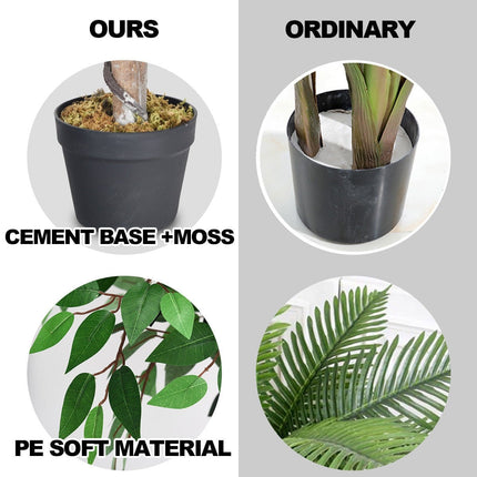 4/5.5/6FT FICUS Silk Leaf Artificial Tree - GoplusUS