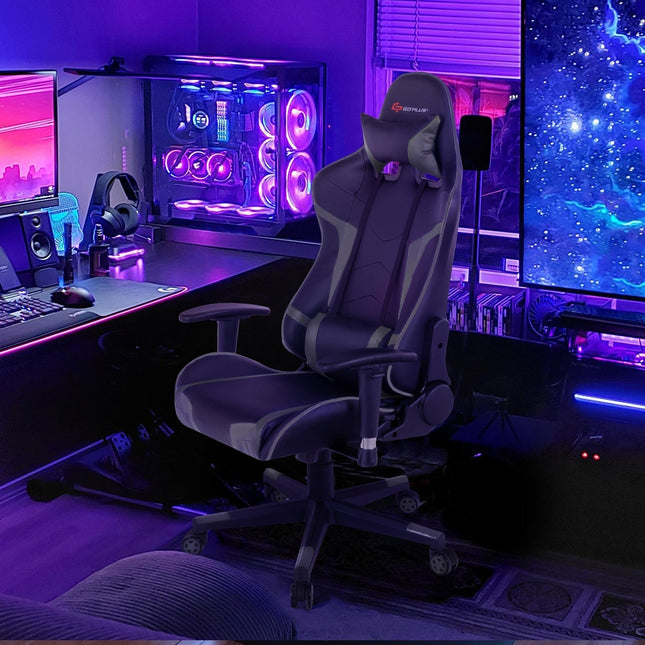 Gaming Chair, Massage Office Chair Computer Gaming Racing Chair - GoplusUS
