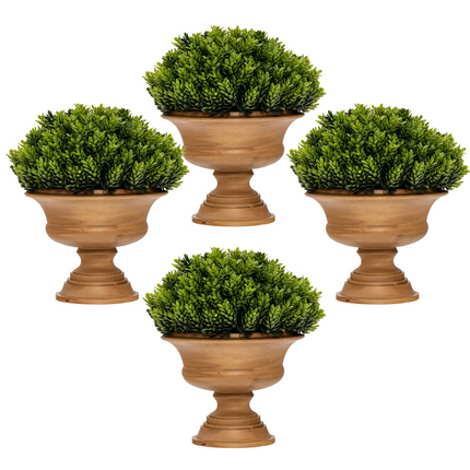 Goplus 4 Pack Artificial Boxwood Topiary Trees - GoplusUS