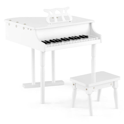 Classical Kids Piano, 30 Keys Wood Toy Grand Piano