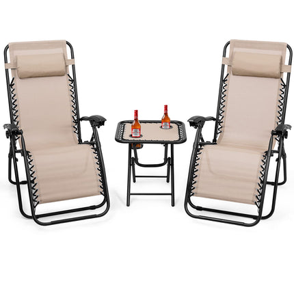 Goplus Zero Gravity Chair Set