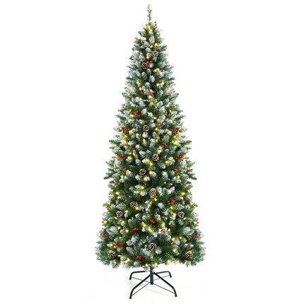 Snow Flocked Artificial Hinged Xmas Tree