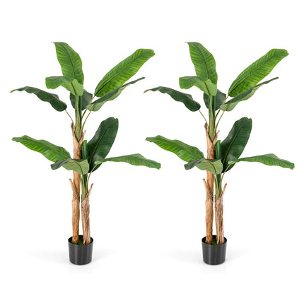 Goplus 5.5 FT Tall Artificial Banana Tree