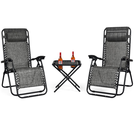 Goplus Zero Gravity Chair Set