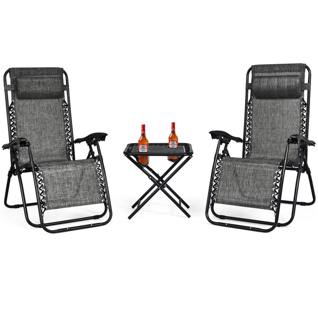 Goplus Zero Gravity Chair Set