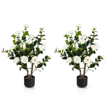 38" Artificial Camellia Tree - Goplus