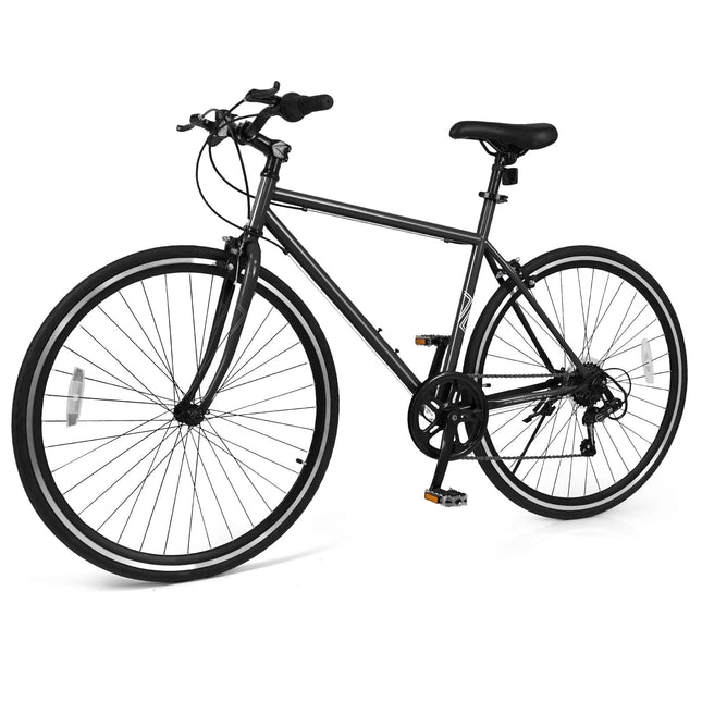 Goplus 26" Mountain Bike w/ 6-Speed Drivetrain Front and Rear Dual Brakes & All-Terrain Tires