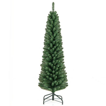 Goplus 5ft / 6ft / 7ft / 8ft Slim Pencil Christmas Tree with Quick Shape Technology