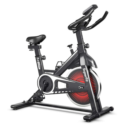 Goplus Indoor Cycling Bike, Silent Belt Drive Exercise Bike with Steel Flywheel, Phone Holder - GoplusUS