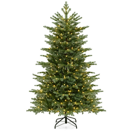 Goplus 6ft / 7ft Pre-Lit Artificial Christmas Tree with Lush PVC & PE Tips Seasonal Decoration