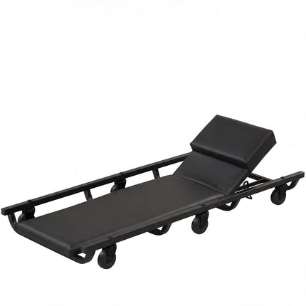 Goplus 40 Inch Rolling Creeper with Adjustable Backrest & Headrest