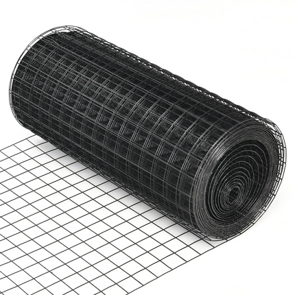 Goplus Hardware Cloth, 24 inch x 50 ft Black Vinyl Coated Welded Wire Mesh, Chicken Coop Wire Fence - GoplusUS