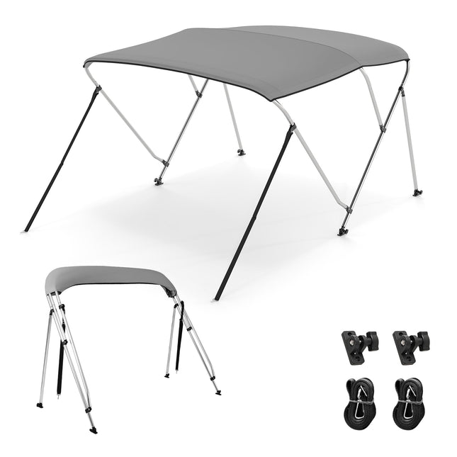 Goplus 3-Bow Bimini Top Pontoon Jon Boat Cover