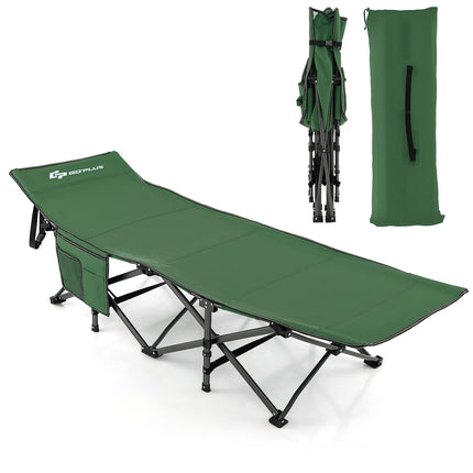 Goplus Folding Camping Cot, 27.5" Sleeping Cot for Adults with Carry Bag, 600LBS Weight Capacity