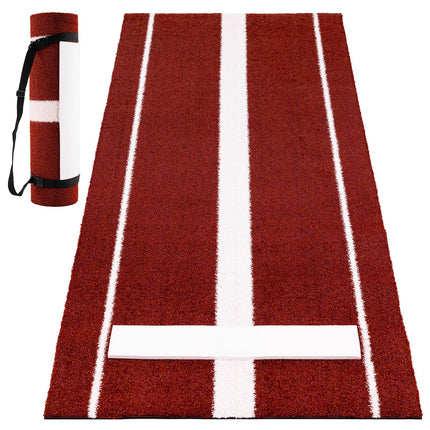 Goplus 10 x 3 FT Baseball Training Aid with Pitching Mound for Indoor Outdoor Practice
