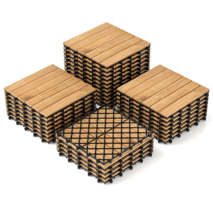 12" x 12" Snap-Lock Outdoor Interlocking Flooring Tiles 30 Pcs