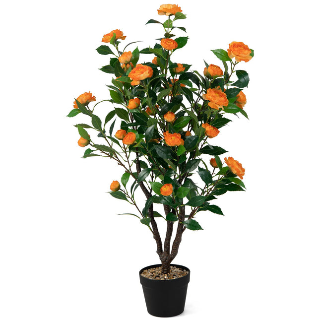 40" Artificial Camellia Tree - Goplus