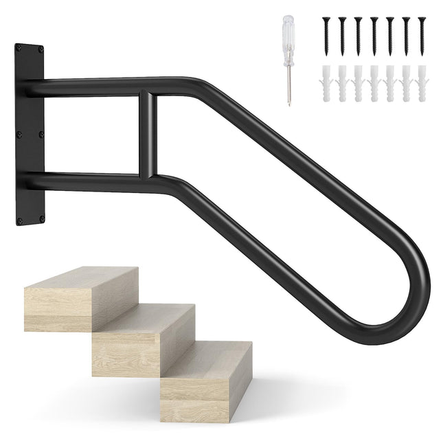 Goplus Heavy-Duty Non-Slip Wall Mount Stair Hand Railing Grab Bar