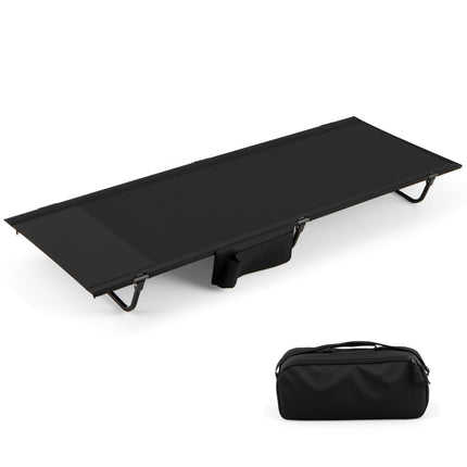 Goplus Portable Camping Cot w/Sturdy Aluminum Alloy Frame & Carrying Bag