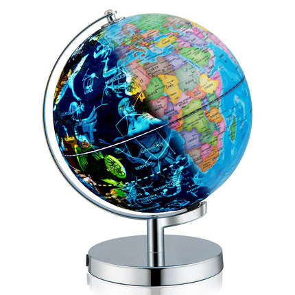 Goplus Illuminated Globes of The World with Stand w/Constellation Stars & LED Night Light