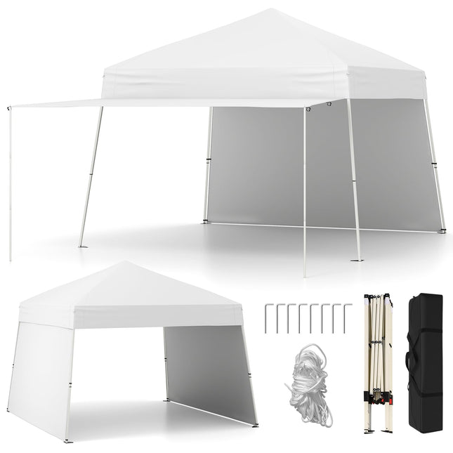 Goplus 9.2x14.76 FT Pop up Canopy with 2 Sidewalls Easy Up Outdoor UPF50+ Patio Canopy