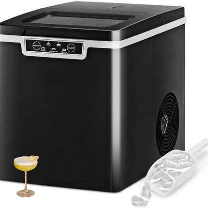 Portable Countertop Ice Maker, 26LBS/24H Mini Ice Cube Machine w/8 Min Processing 9 Cubes