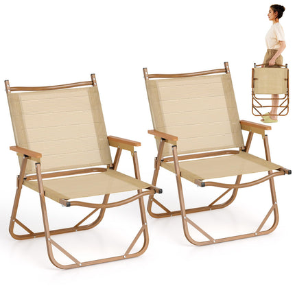 Goplus Lightweight Beach Chairs with Aluminum Frame | Support 400 LBS